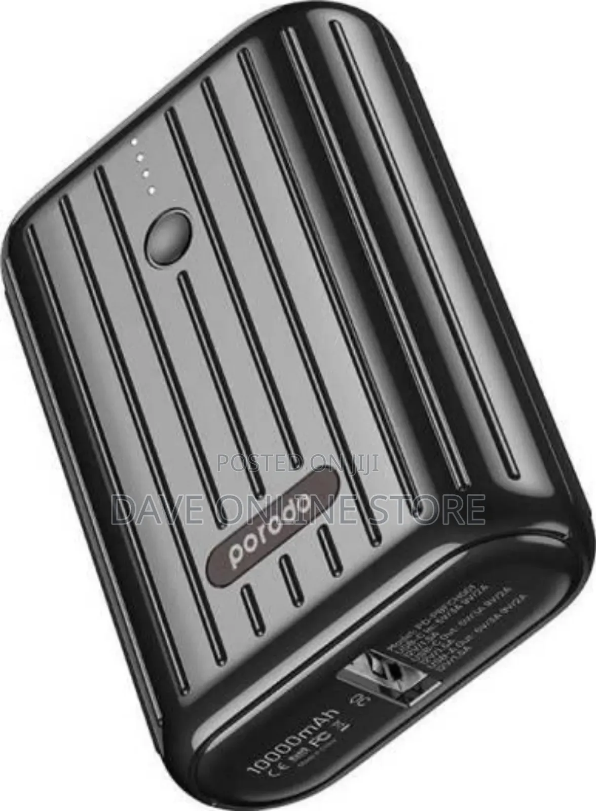 Porodo Power Bank 10000mah Qc 3.0 - Black | Pd-Pbfch001-Bk