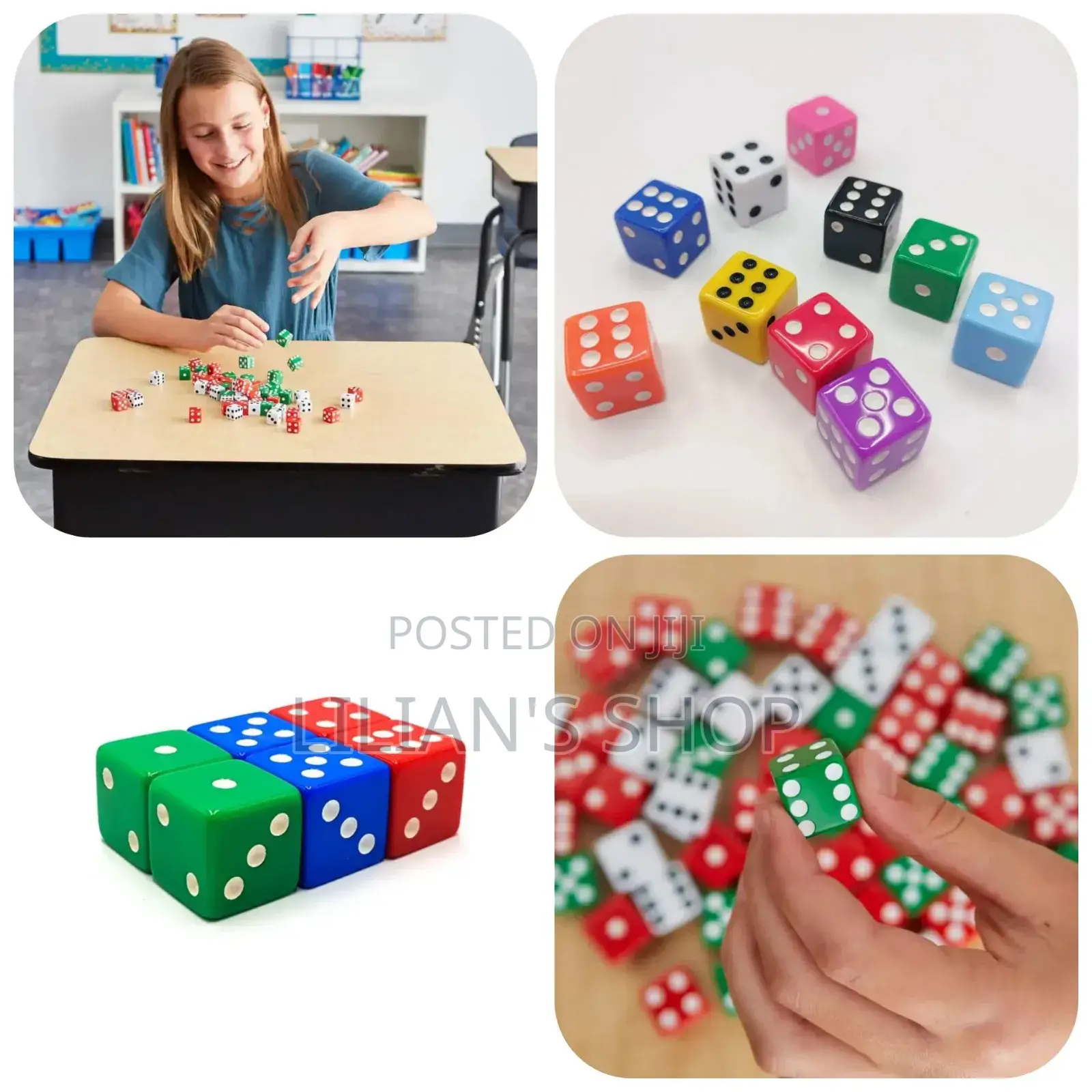 5pcs High Quality Lucky Dotted Dices