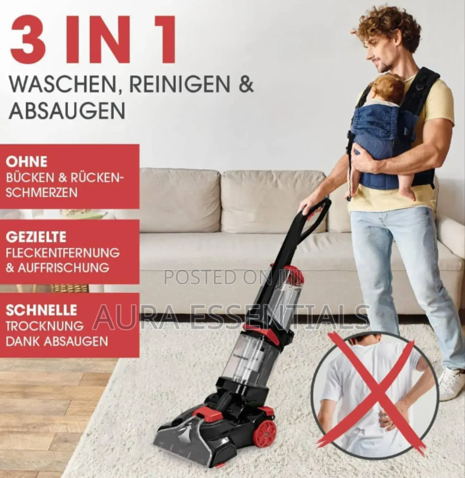 3in1 Hoffmanspremium Laundry Carpet/Car Seat Vacuum Cleaner