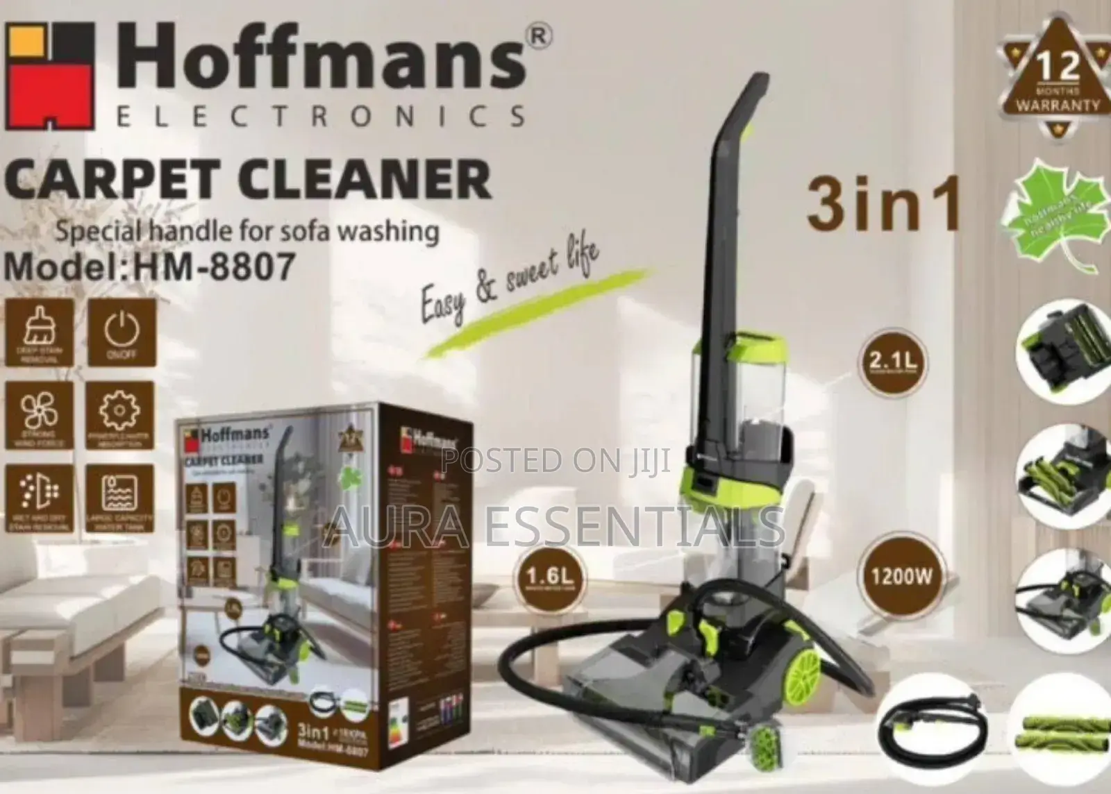 3in1 Hoffmanspremium Laundry Carpet/Car Seat Vacuum Cleaner