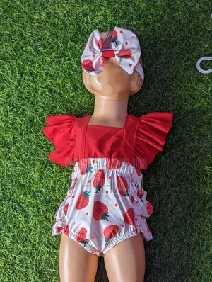 Baby/Kids Dress Set in Red and Yellow