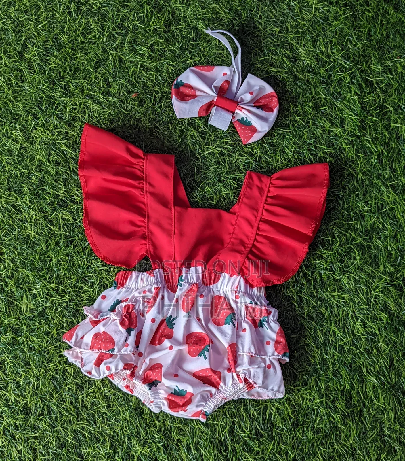 Baby/Kids Dress Set in Red and Yellow
