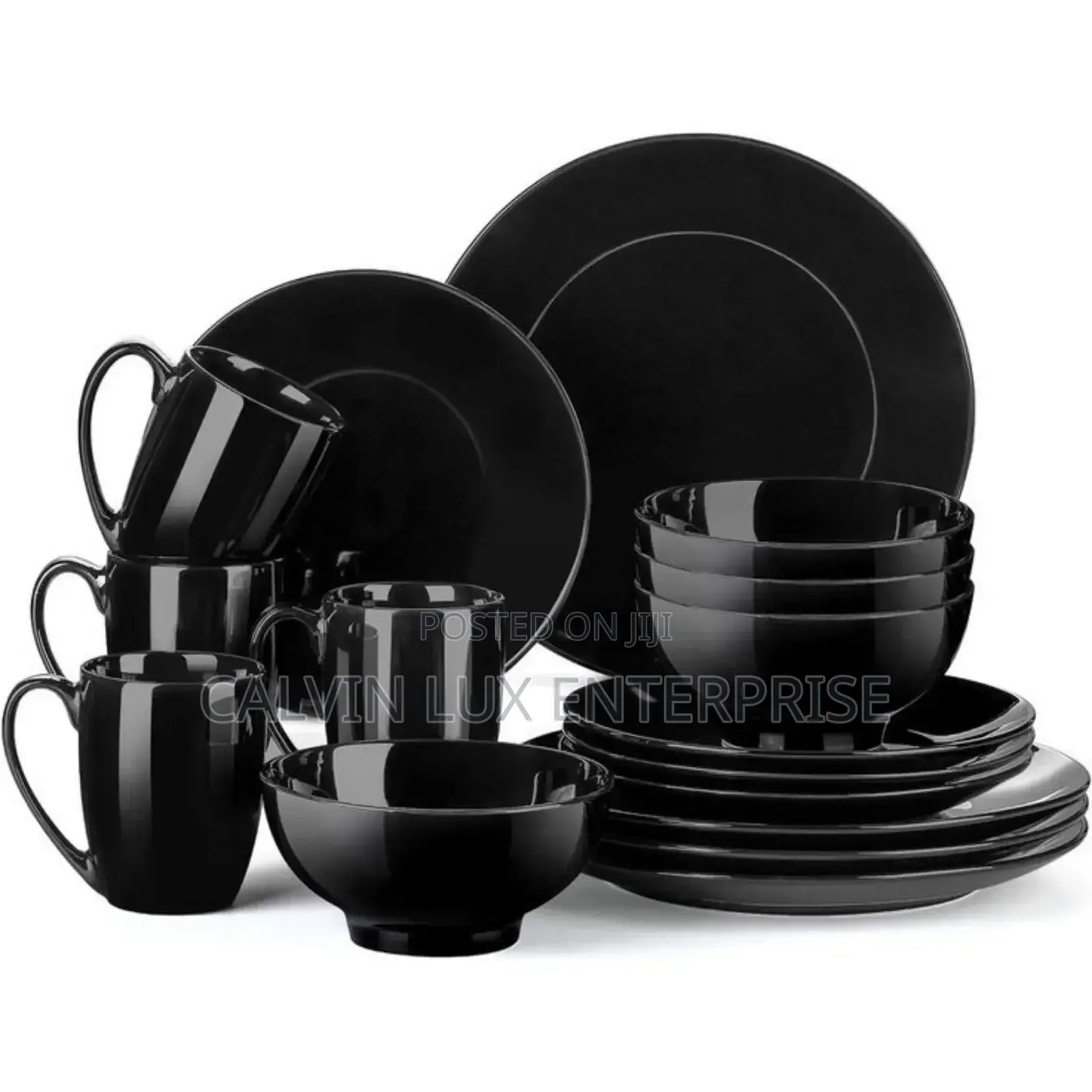Dinner Set Black 16pieces