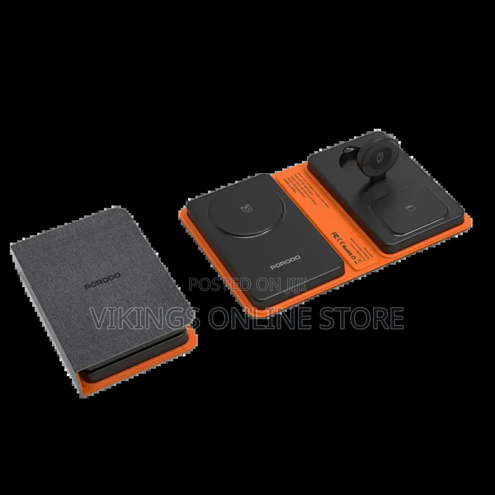 Porodo 8000mah Folding 4-Device Charger - Sku: Pd-Fwch051-Bk