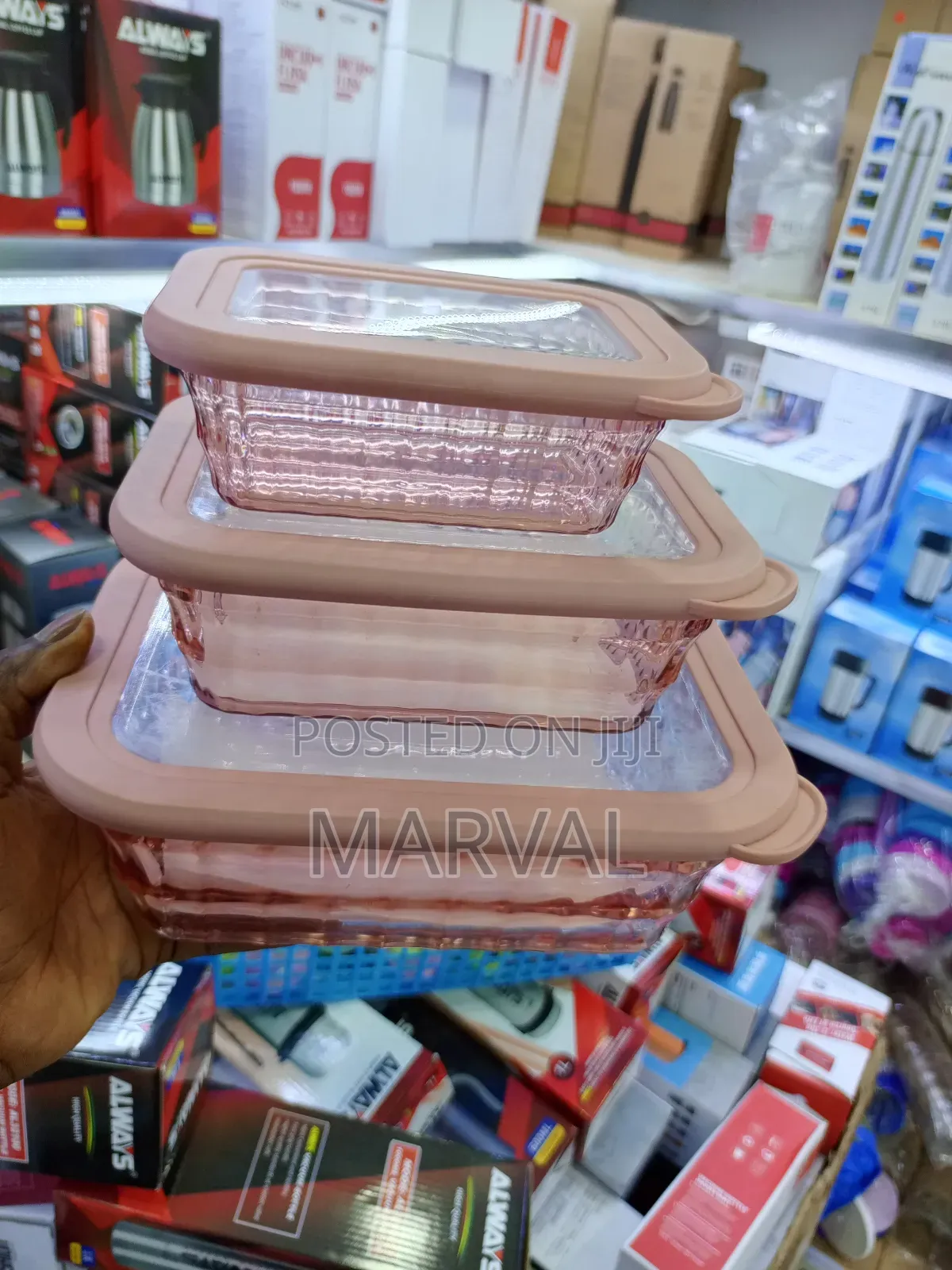 3 Pieces Acrylic Containers for Food Storage