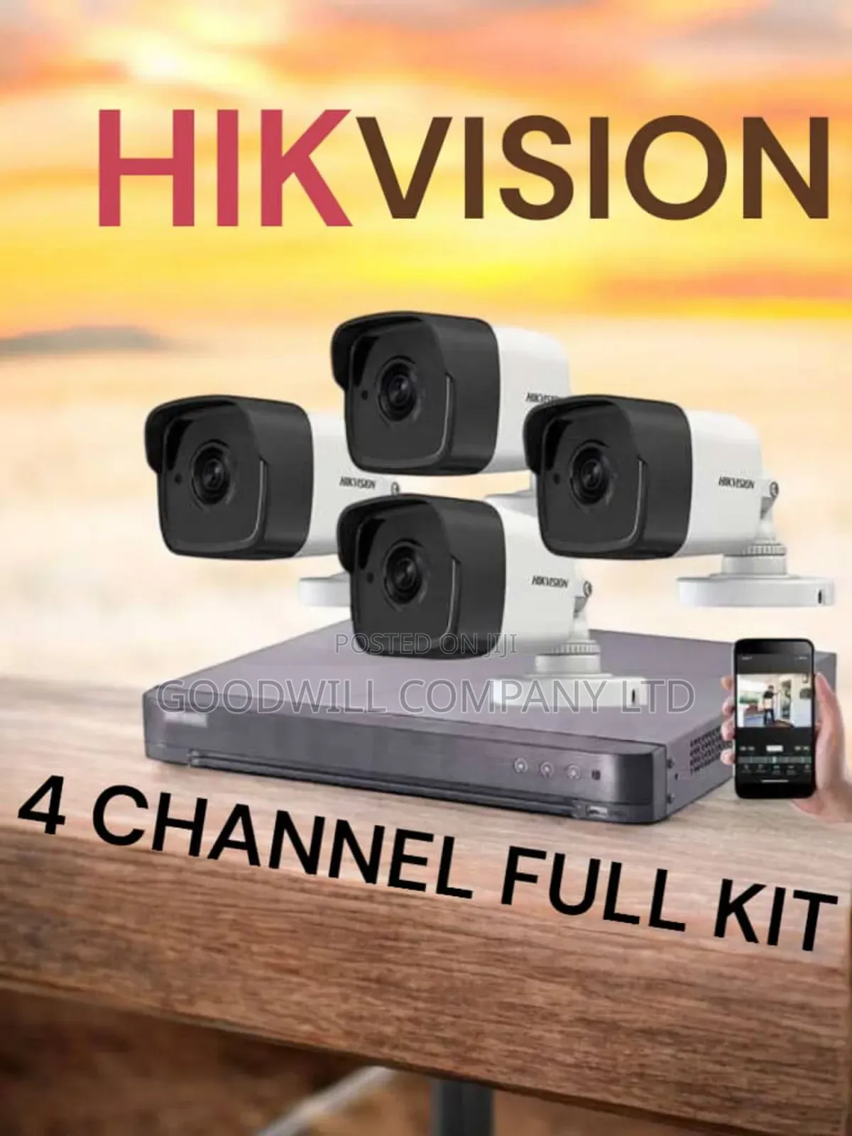 Turbo Hik 4 Channel CCTV Camera Full Kit Boom Booster