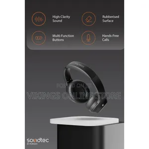 Porodo Soundtec Hush Wireless Anc Headphone - Black