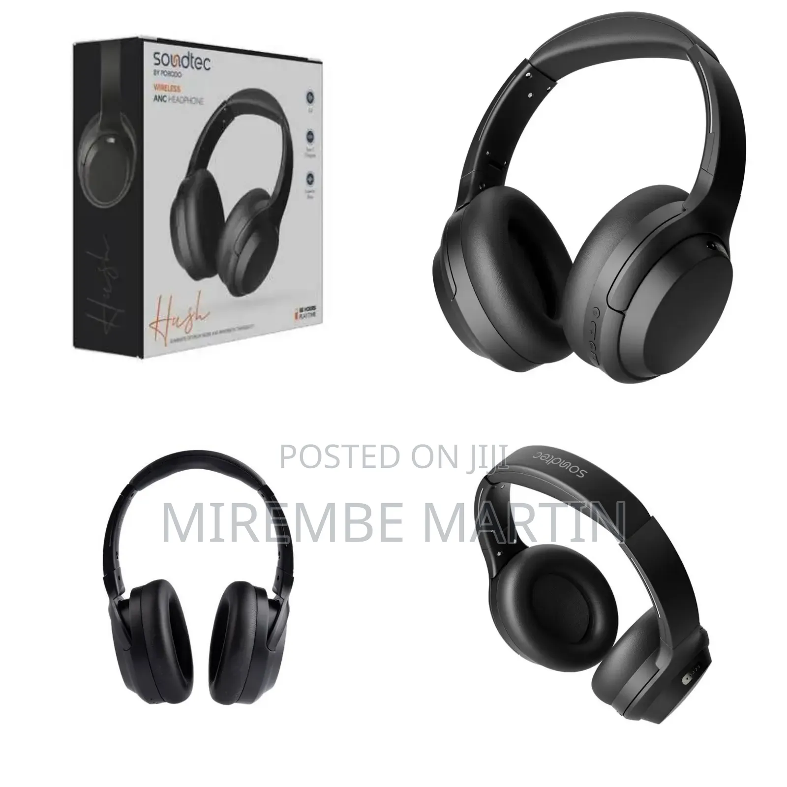 Soundtec by Porodo Hush Wireless Anc Headphone .
