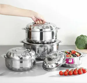 Stainless Steel Food Warming Dishes Lunch Boxes - 4pcs