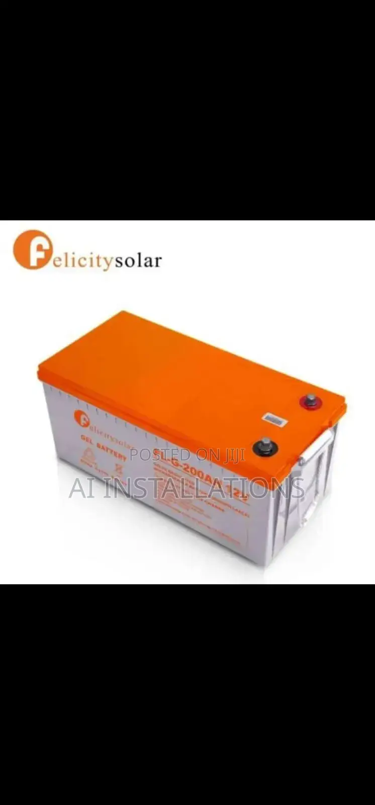 200ah Pure Gel Felicity Battery