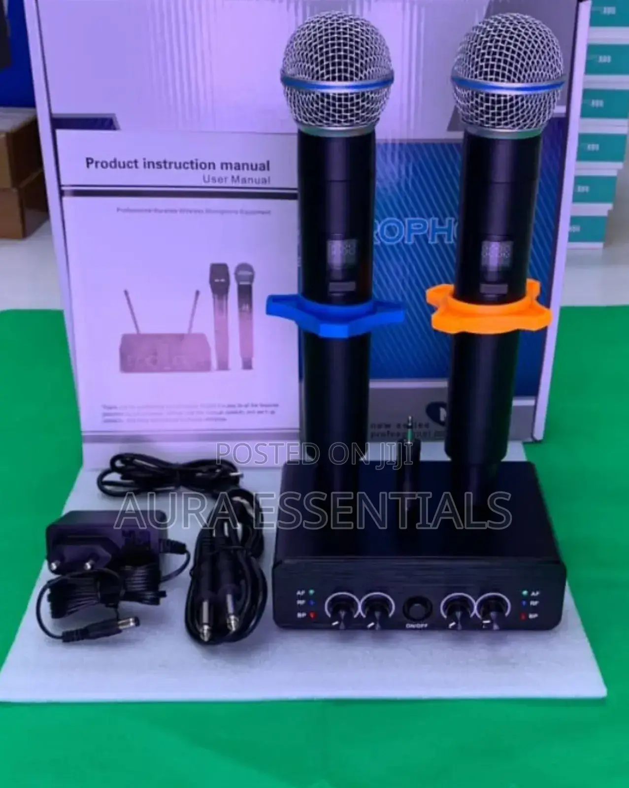 Dual Handheld Dynamic Cordless Microphone Set