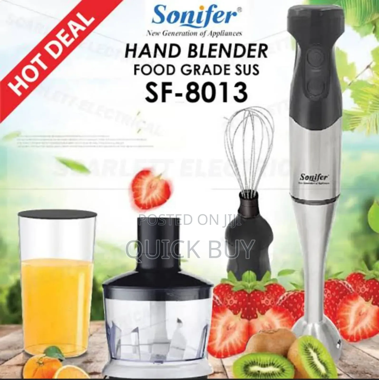New Branded Hand Blender 3in1 Sonifer Sf-8013