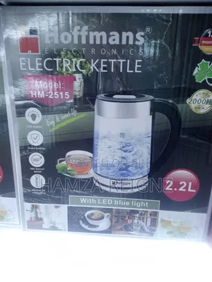 Hoffman 2.2l Glass Electric Kettle With Led Lights