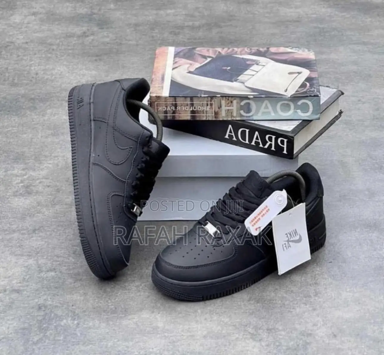 Original Unisex Black Nike Air Force 1 #Af1 Low Sneakers