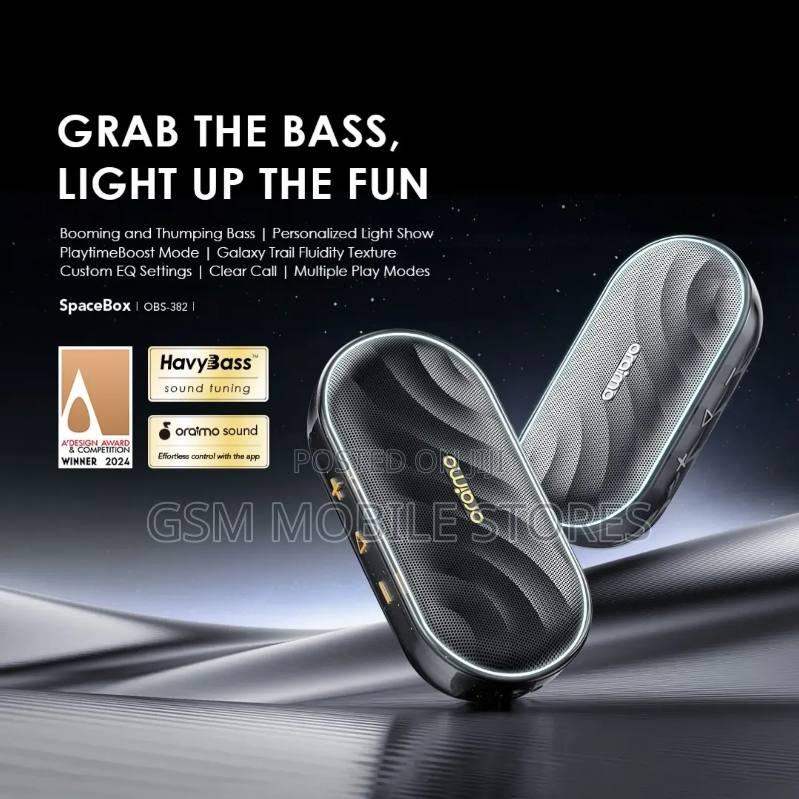 New Oraimo Spacebox 8w Fm Wireless Speaker