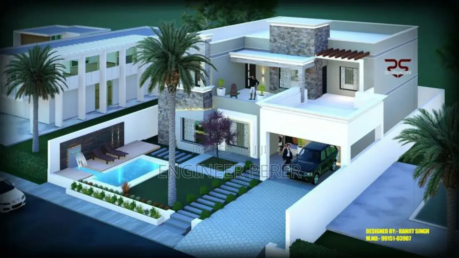 Supper Plan Front Elevation for Residential Houses