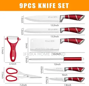 Kitchen Knife 9pc Set