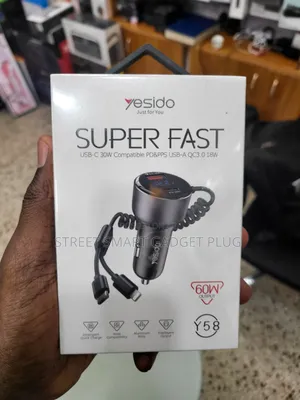 Yesido 60watts Type C Lightning Car Charger