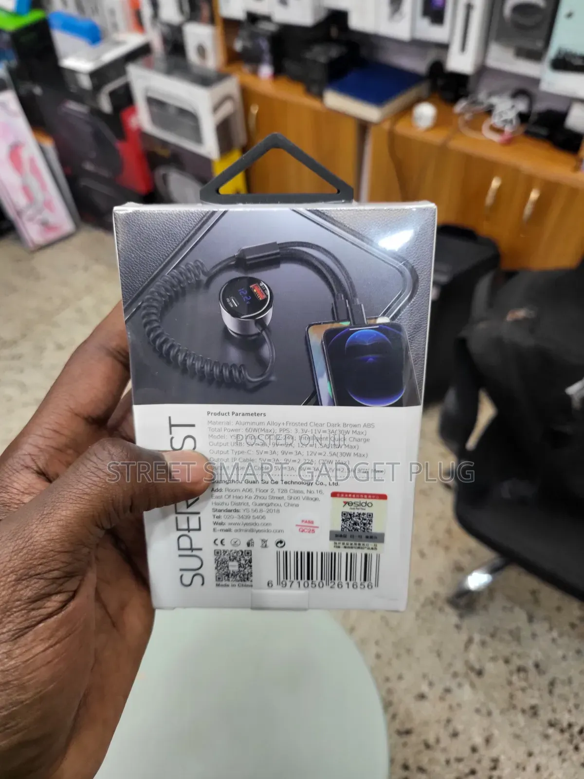 Yesido 60watts Type C Lightning Car Charger
