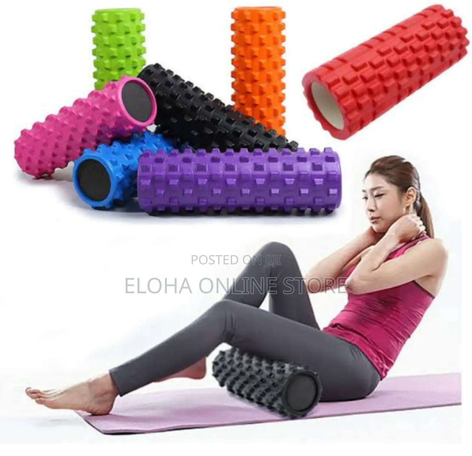 Yoga Column Foam Shaft Roller Wheel Massage Stick Muscle