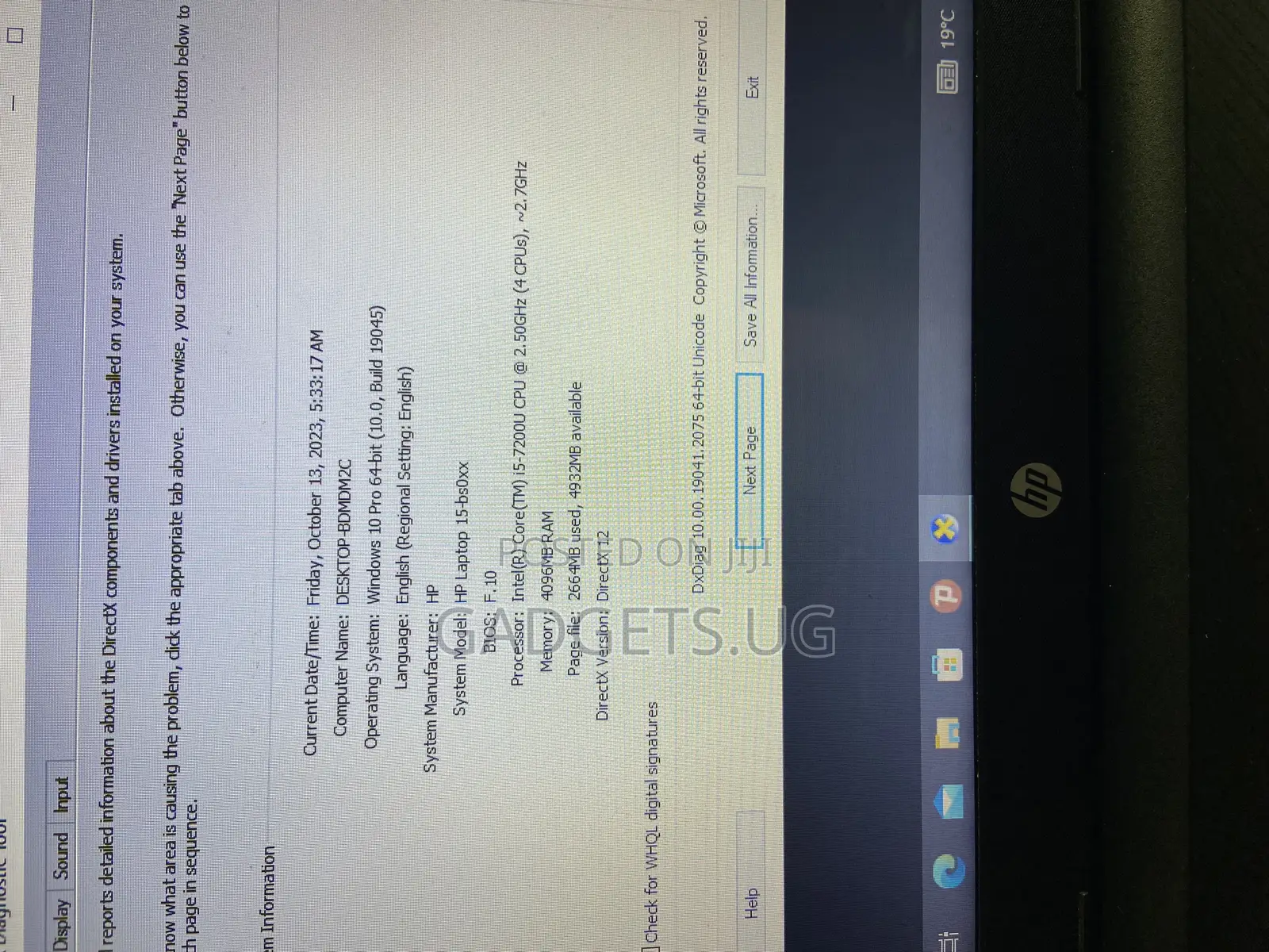 Laptop HP 15 4GB Intel Core I5 HDD+SSD 256GB