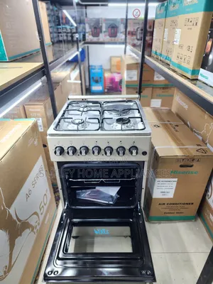 Pixels 50cm by 50cm (3+1) Gas Cooker Stainless Steel