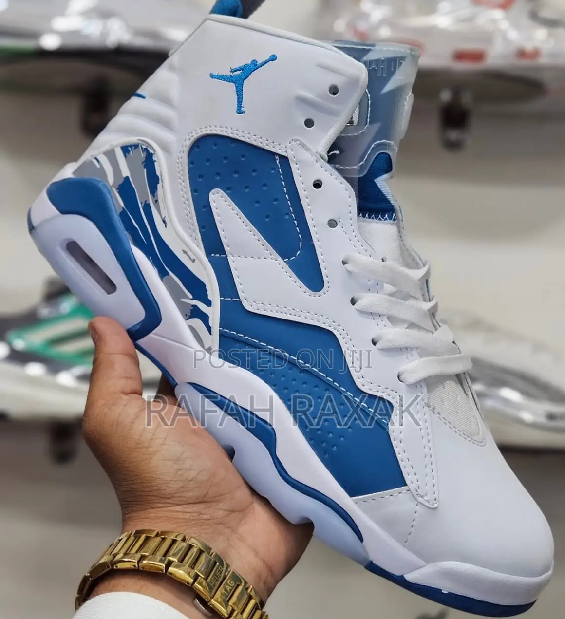 Original White/Blue Nike Air Jordan 6 MVP Sneakers