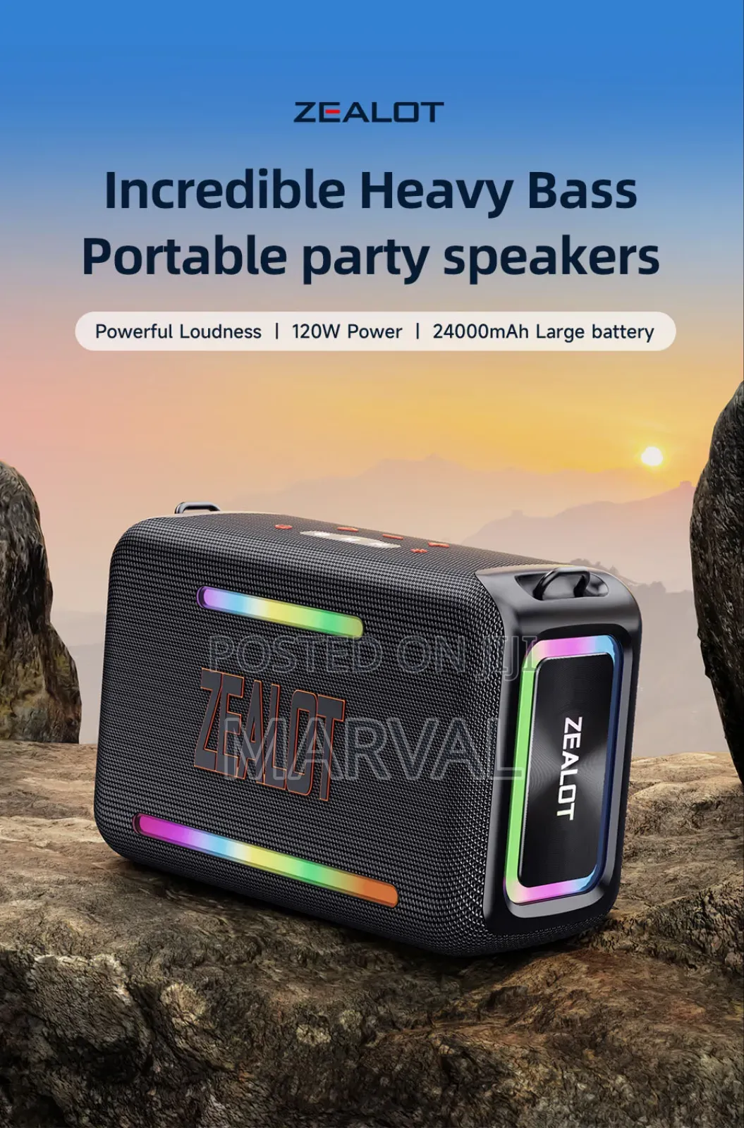 Zealot S95 120w Super Bass Subwoofer, Loud Bluetooth Speaker