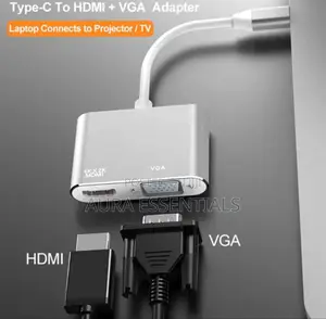 2 in 1 Usb 3.1 Type C to Vga Hdmi Video Converter