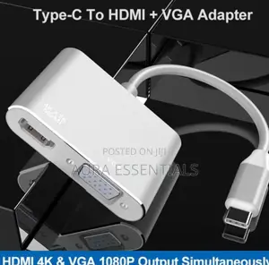 2 in 1 Usb 3.1 Type C to Vga Hdmi Video Converter
