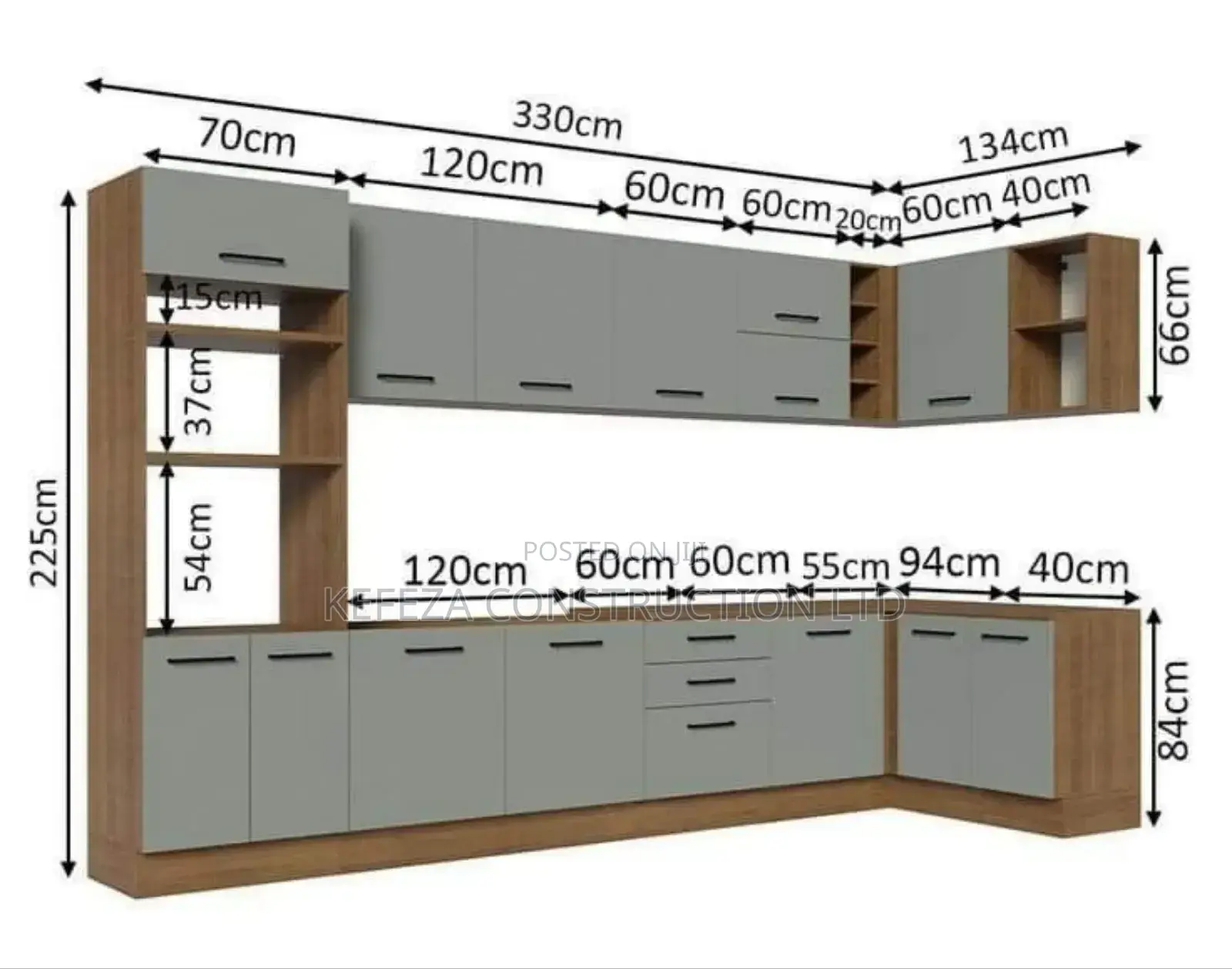 Kitchen Cabinets From 1,000,000/- Per Running Meter