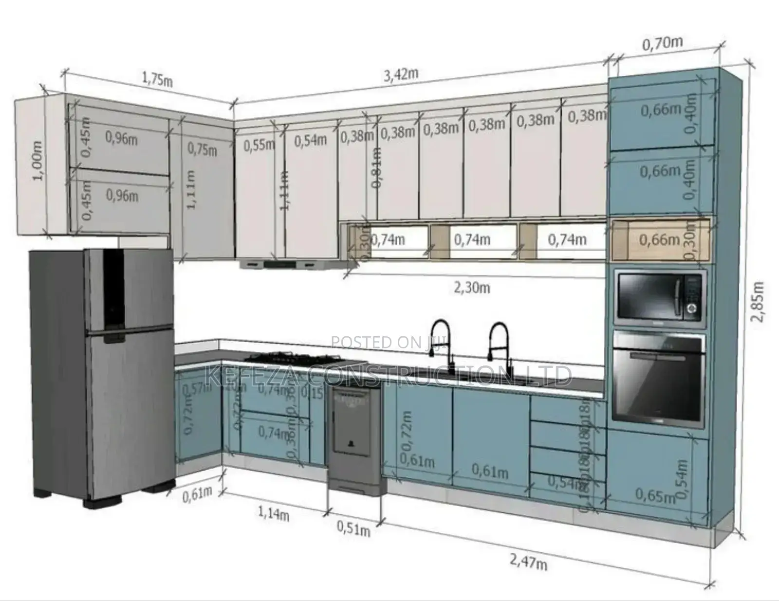 Kitchen Cabinets From 1,000,000/- Per Running Meter