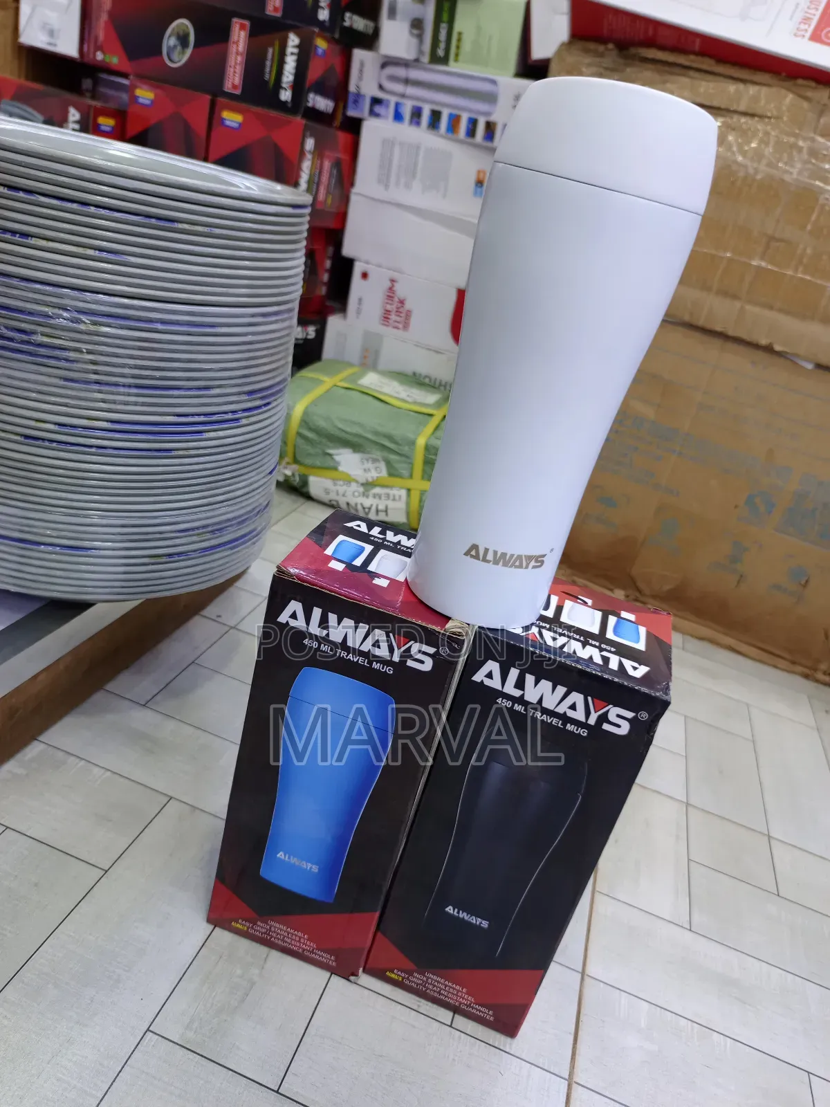 Alway 450mls Button Travel Mug