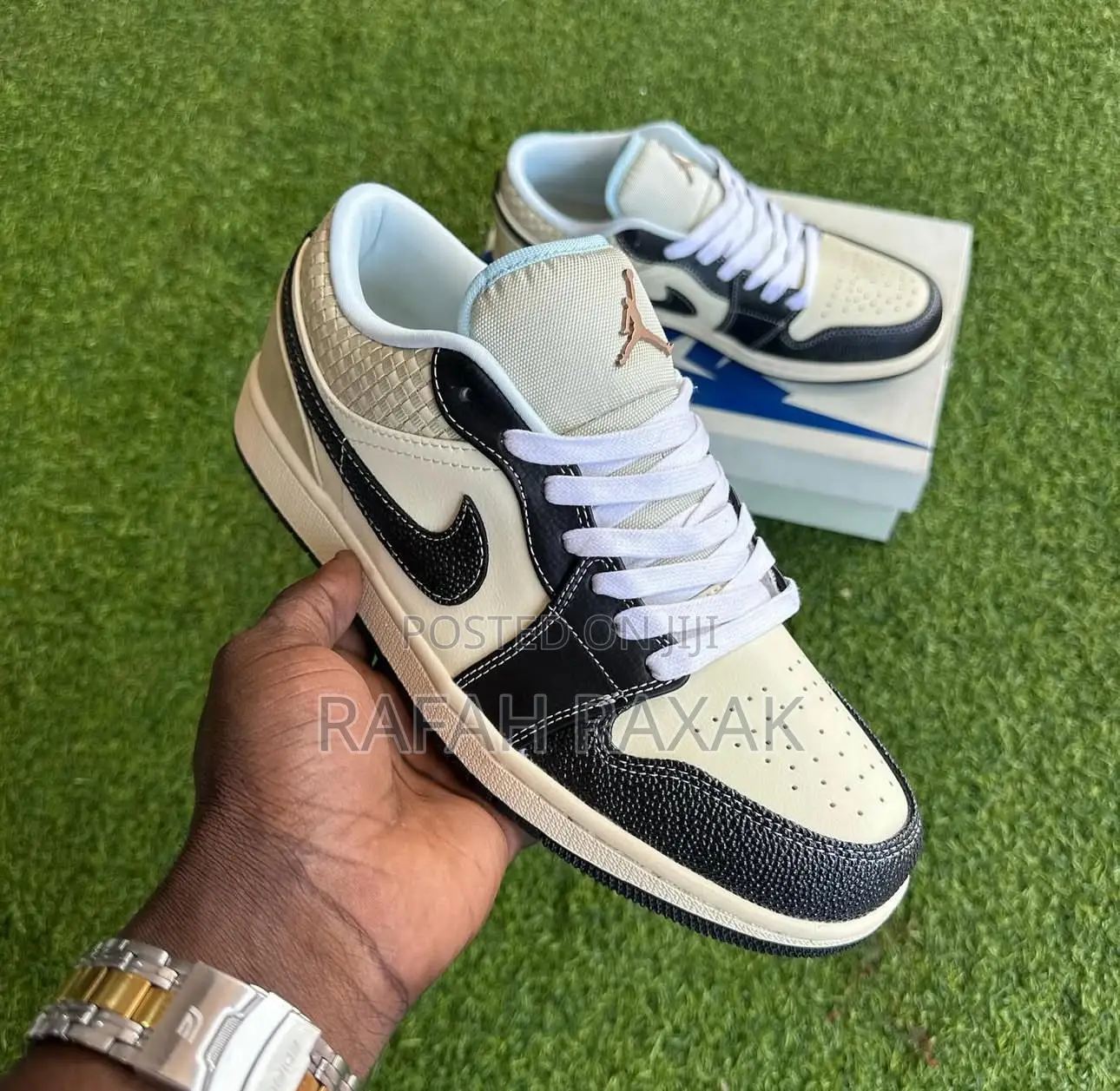 Original Nike Air Jordan 1 Low Coconut Milk Black Sneakers