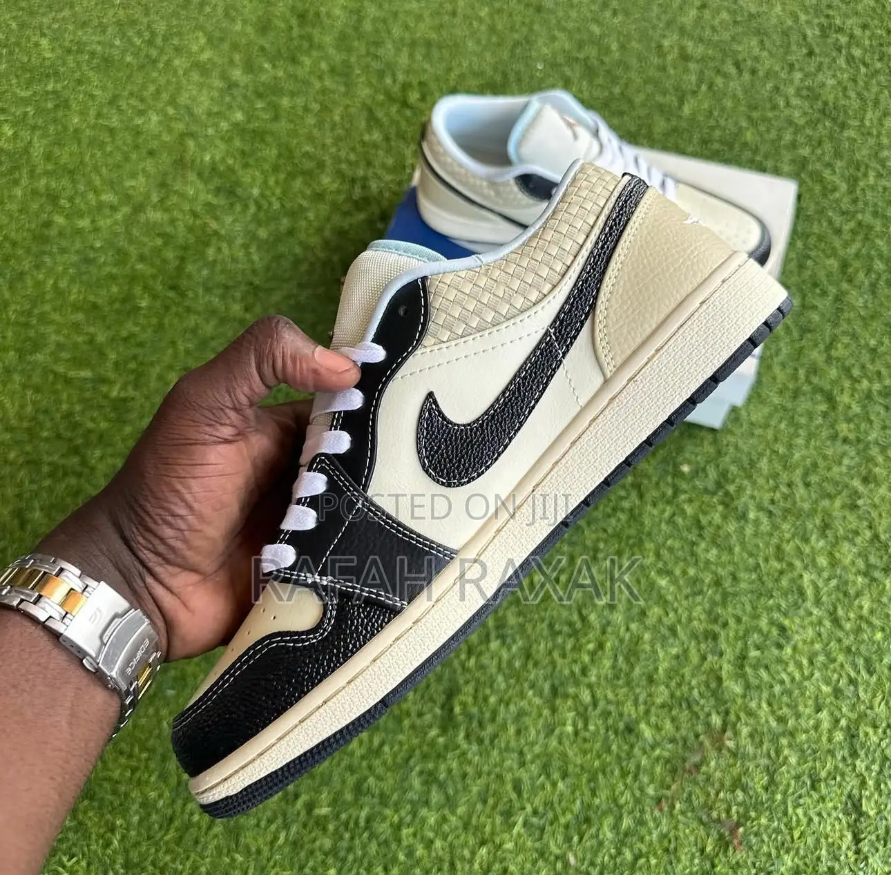 Original Nike Air Jordan 1 Low Coconut Milk Black Sneakers