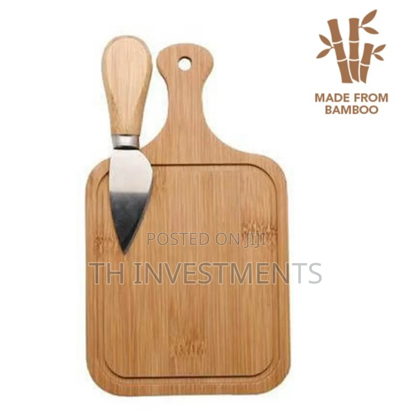 Bamboo Cutting Board With Knife