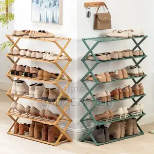 Easy to Install Folded Shelf Wooden Shoe Rack