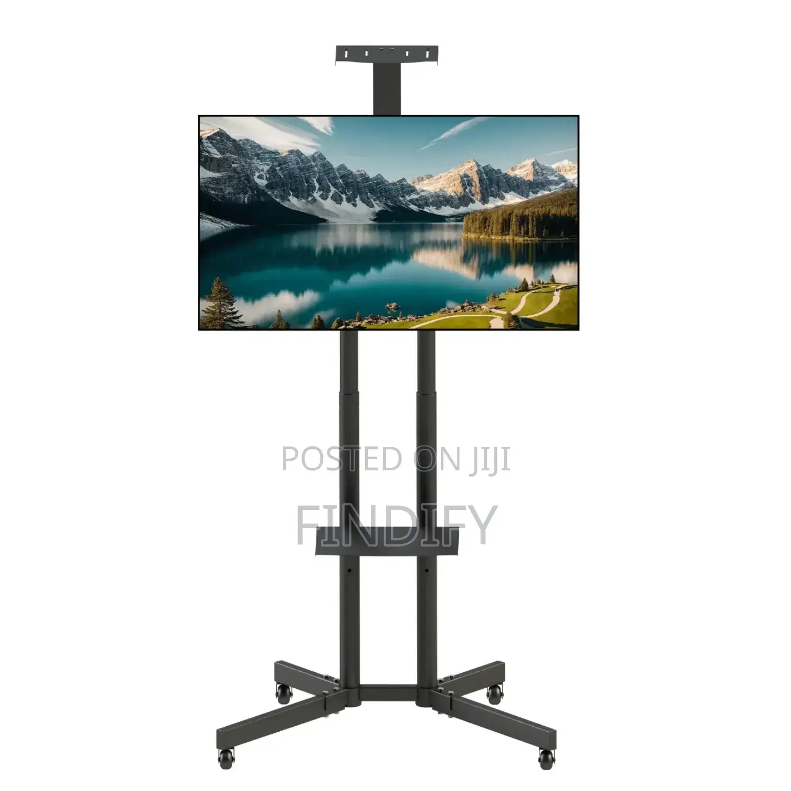 Mobile Tv Mounts 32"-75" Convenient Height Adjustment