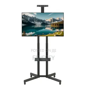 Mobile Tv Mounts 32"-75" Convenient Height Adjustment