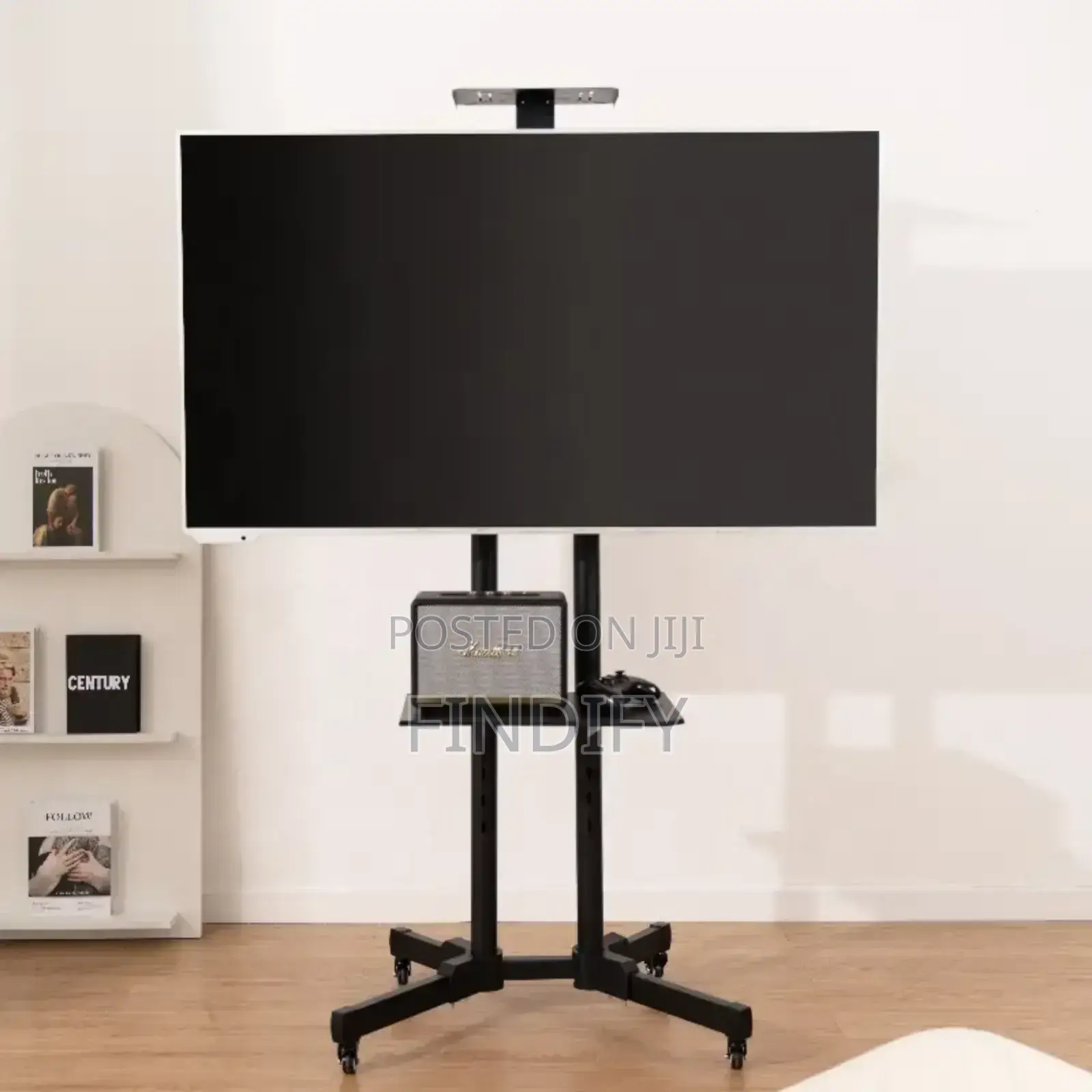 Mobile Tv Mounts 32"-75" Convenient Height Adjustment