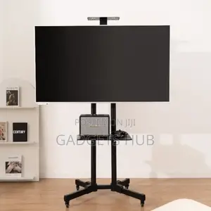 Mobile Tv Mounts 32"-75" Convenient Height Adjustment