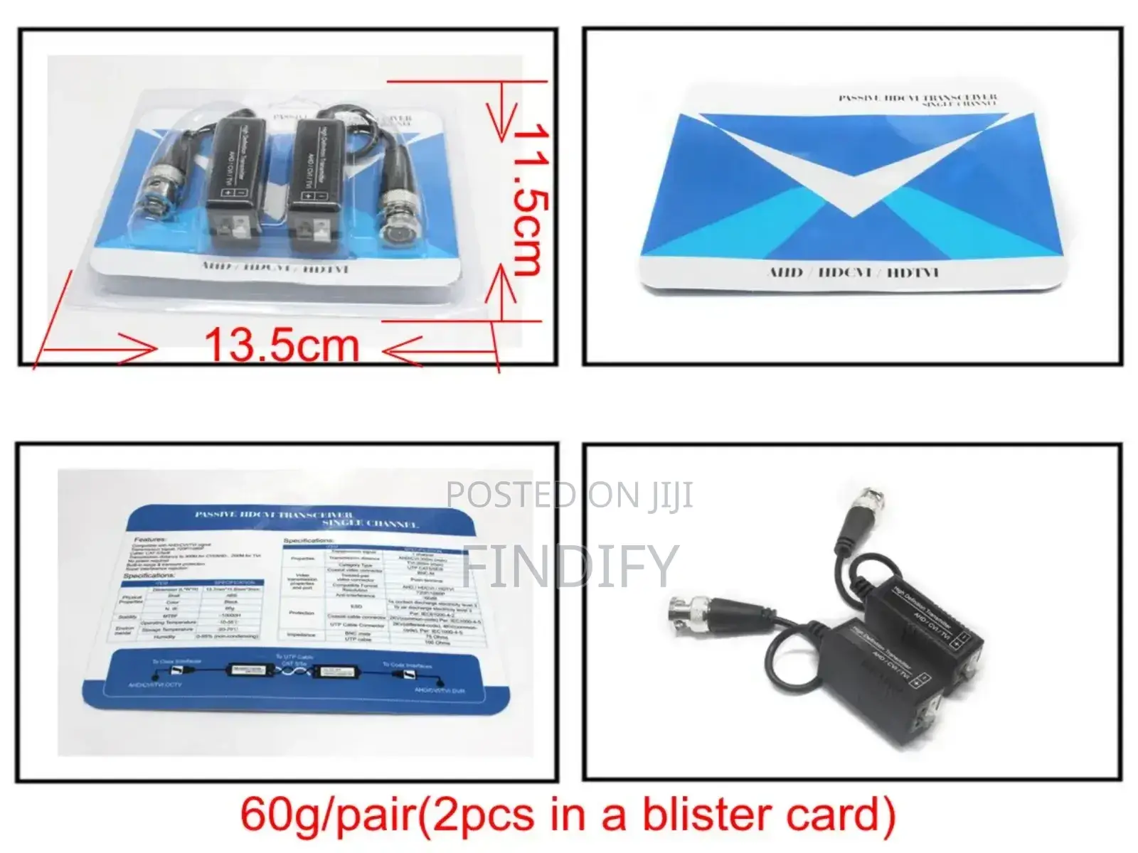 Anti-Interference Ahd Cvitvi CVBS 5mp 8mp Video Balun