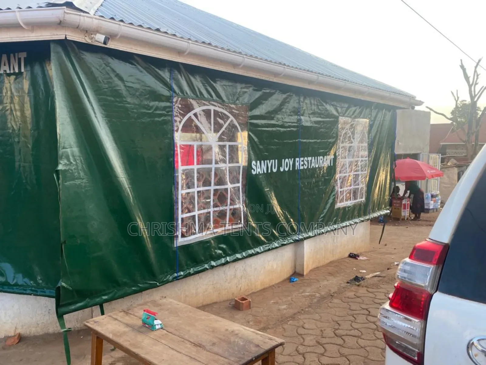 10x12fts and 10x25fts Pergola Rolling Flaps With Branding