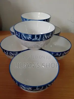 6pcs Set of Ceramic Soup Salad Bowls