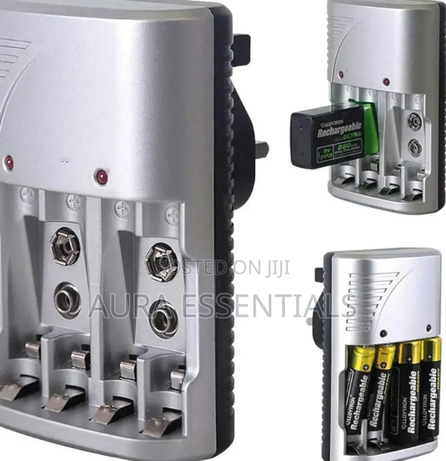 Electric Rechargeable Battery Charger Size Aa Aaa and 9v