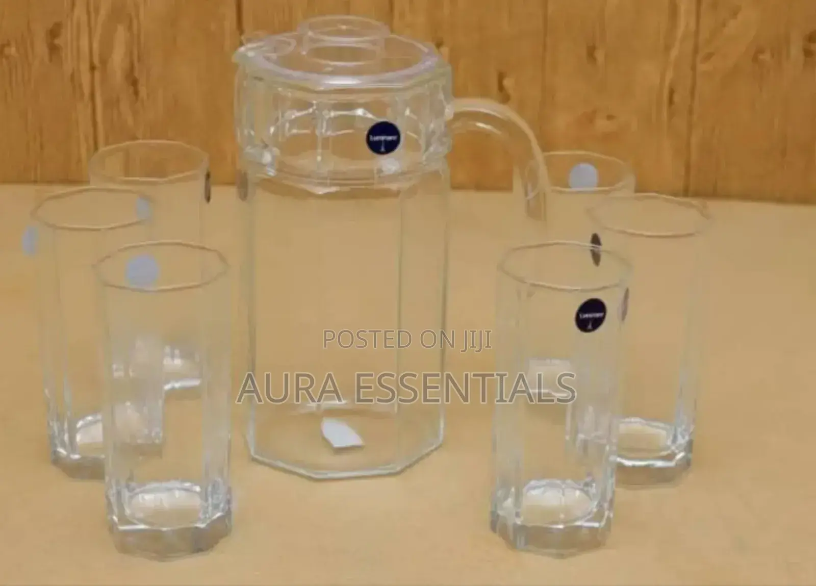 Luminarc 6 Pieces of Juice Glasses Cups and 1 Jar Water Set