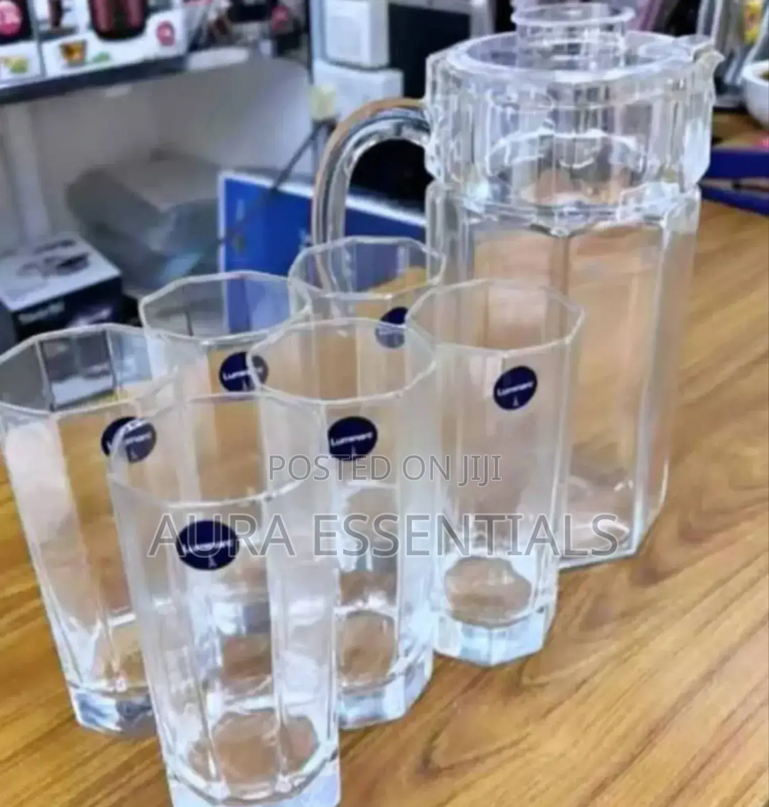 Luminarc 6 Pieces of Juice Glasses Cups and 1 Jar Water Set