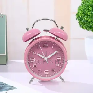 4 Inch Bell Alarm Clock Metal Analog Table