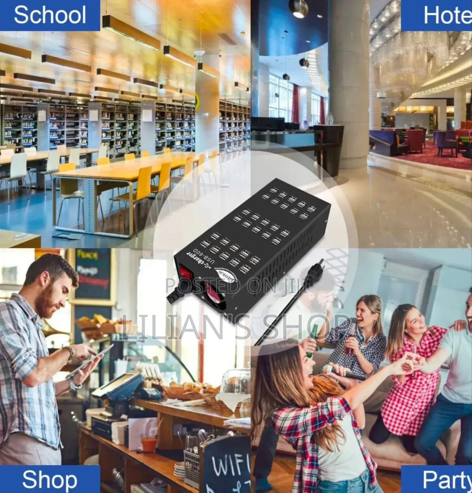60 Ports Usb Charging Station With Intelligent Protection