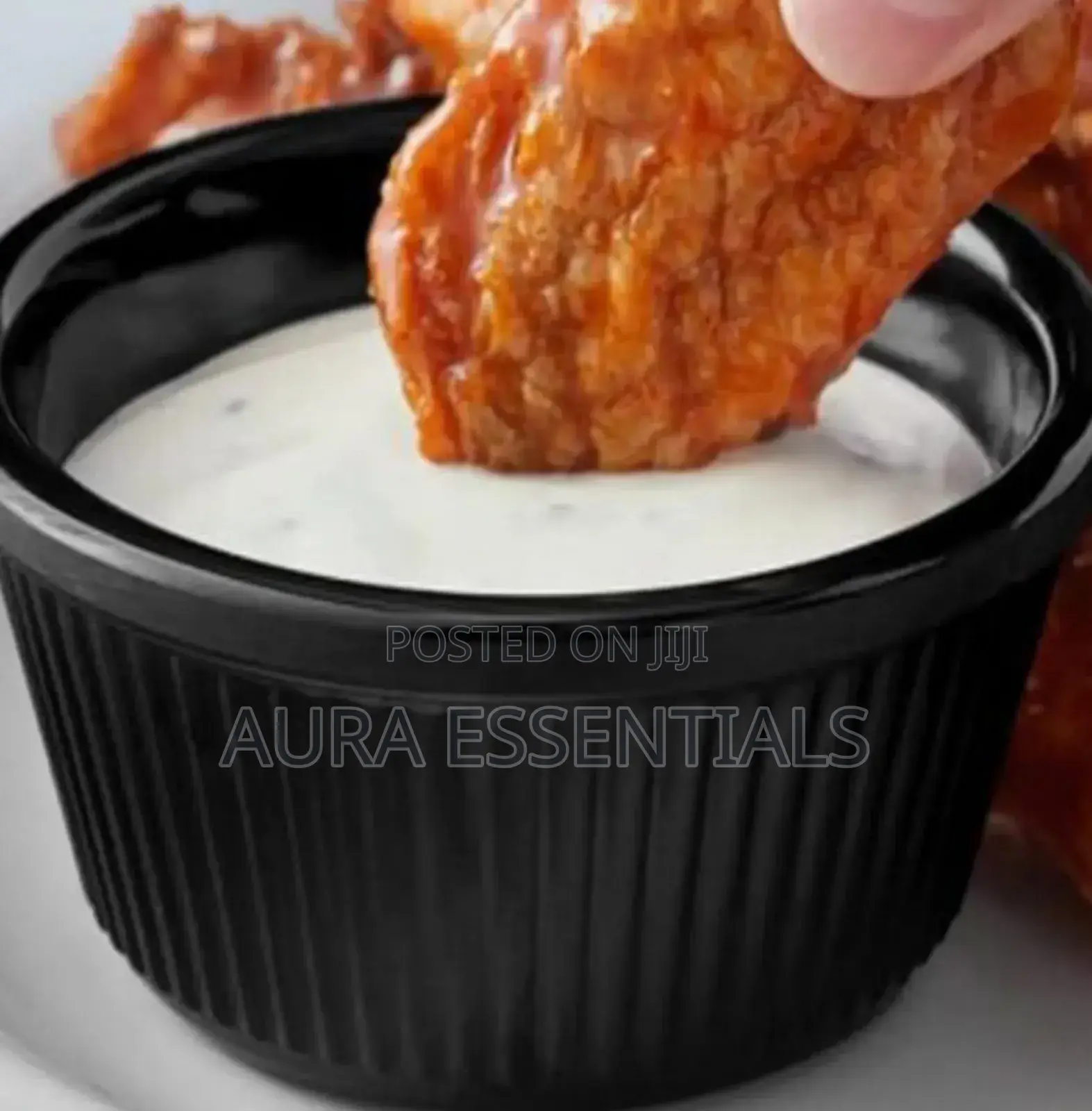 12 Pieces of Black Mini Ramekins Condiment Saucers